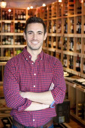 w-Tim_Wine-Shoppe-1 Tim Hausmann: certified sommelier at the Little Wine Shoppe. (Park Bugle photo by Lori Hamilton)