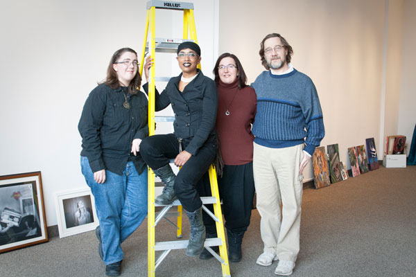 a-people-gallery The People’s Gallery collective, from left: Gennie Alberti, Ayanna Murata,Theresa Jarosz Alberti and Bob Alberti. (Photo by Lori Hamilton)