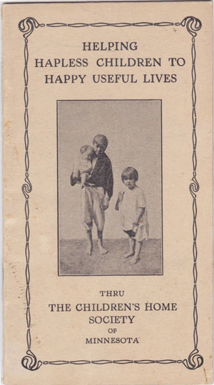 An early brochure from the Children's Home Society.