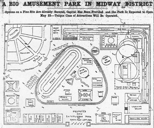 The first site proposed for Interurban Amusement Park was at Fairview and University avenues. (Minnesota Historical Society)
