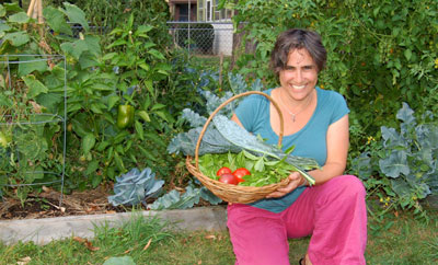 Dina Kountoupes sees yards as potential “food forests.” Photos courtesy of Dina Kountoupes