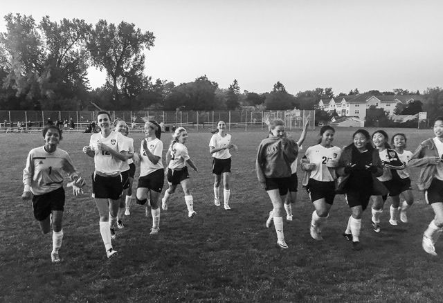 Coach Steve Cox snapped this photo of his Lady Cougars’ Soccer team during their “victory run” after defeating Highland Park 2-1 at Como on Oct. 2.