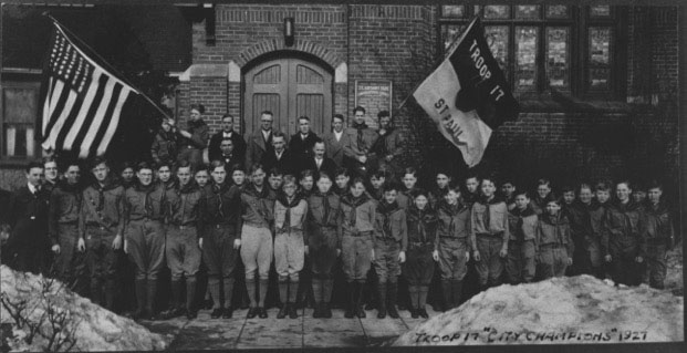 Boy Scout Troop 17 in 1927: For 100 years, the troop has met nearly every week at St. Anthony Park United Church of Christ (formerly St. Anthony Park Congregational Church), 2129 Commonwealth Ave. 