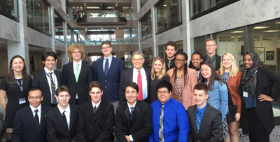 Students in Eric Erickson’s AP Government and Politics classes at Como annually travel to Washington, D.C., as participants in the national Close Up program. The students are pictured with Sen. Al Franken in the Hart Senate Office Building on Capitol Hill.