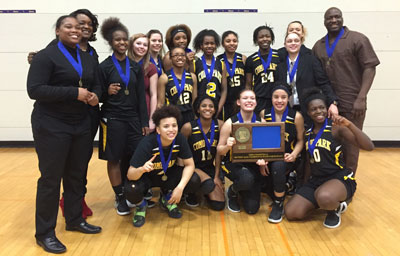 The Como Girls’ Basketball team defeated De La Salle 76-71 on March 10 to win the Section 4AAA Championship and qualify for state. The Cougars play their first state tournament game on Wednesday, March 16, at noon at Mariucci Arena. The Cougars enter the tourney as the St. Paul City Champs with a record of 24-5.