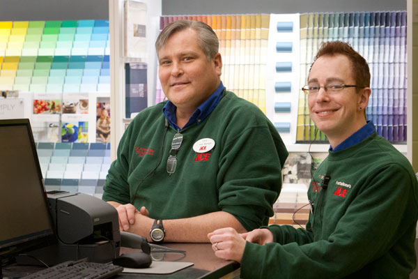 Chris Edman, one of Frattallone's assistant managers, and store manager James Konrad. Photo by Lori Hamilton
