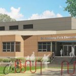 Plans for the remodel of St. Anthony Park Elementary include a more welcoming, safe and visible front
entrance. Cunningham Group Architecture